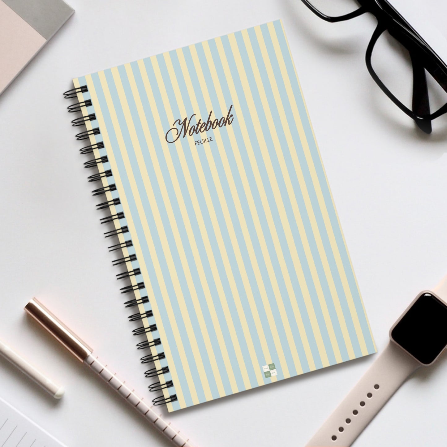 Pastel Stripe Spiral Notebook